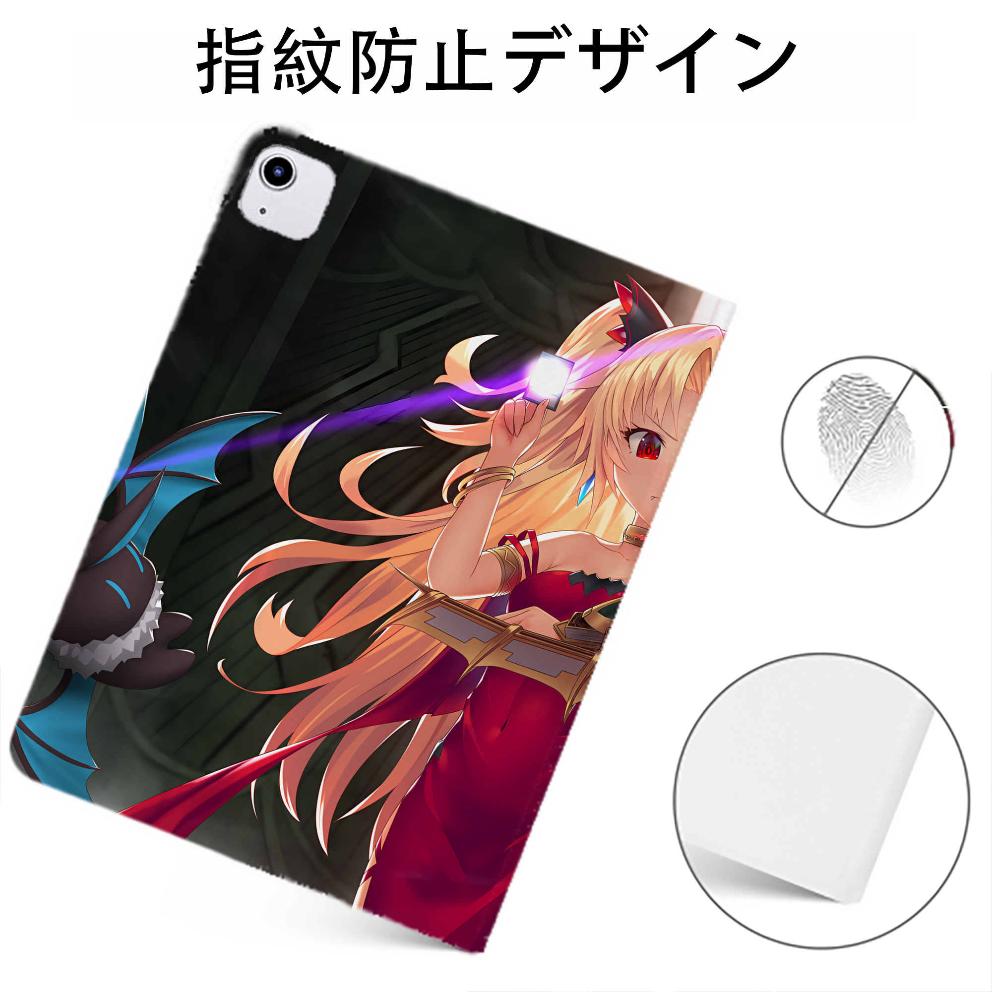 （画像用） 遊☆戯☆王 Yu-Gi-Oh! IPadケース ペンホルダー付き ブックスタイルデザイン